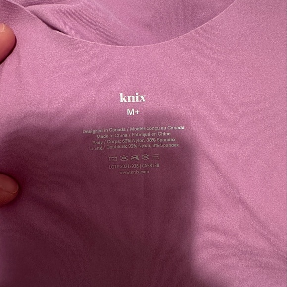 Knix Luxe Lift Pullover Bra Purple Size Medium Plus M+ - Picture 7 of 8